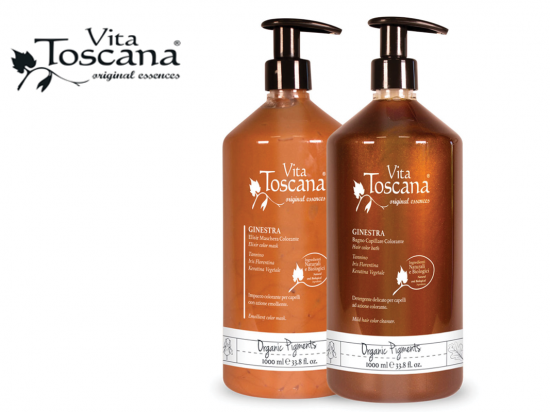 Vita Toscana - GINESTRA - Prútnatec. Šampón 1000ml. Prírodný a organický pigment.